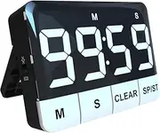Digital Kitchen Timer, 120DB Loud Kitchen Timer, with Large LED Display, Count UP Countdown Magnetic Countup Timer for Cooking, Oven, Teaching, Seniors Classroom Study Teacher Kids, Fitness and Yoga