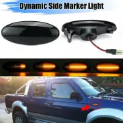 2x Dynamic LED Side Repeater Indicator Light For Nissan Navara D22 NP300 Peugeot