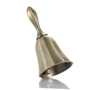 Super Loud Solid Brass Hand Call Bell for Ringing at Wedding, Hand Bells for