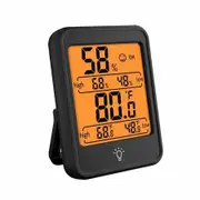 Digital Indoor Thermometer Hygrometer, Humidity Monitor with Backlight, Suitable for Bedroom, Wine Cellar, Flower Room, Laboratory