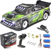 Wltoys 284131 RC Cars 1/28 Mini Drift RC Car with 3pcs Upgraded 500mah Battery 30km/h RC Drift Cars 130 Brushed Motor 2.4GHz Remote Control Car LED Car Lamp 4WD Micro RC Drift Car for Adults Gifts