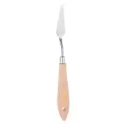 No.7 Painting Palette Knife Stainless Steel Pointy Spatula Beech Wood Handle