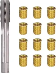 Rethread Head Kit | M14x1.25 Inserts and M16x1.25 Tap Kit | 11x M14x1.25 Thread Repair Tools for Generators and Motors That Need to Fix Cand Threads