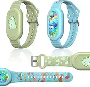 [2Pack] Cute Bracelet for Galaxy SmartTag 2 (2023), Silicone Cartoon Smart Tag 2 Wristband Holder Compatible with Samsung SmartTag 2 Waterproof Smart Tag 2 Case for Kids Elderly