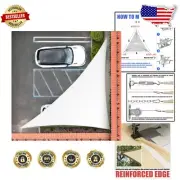 11' x 17' White Right Triangle Shade Sail - 95% UV Blockage &