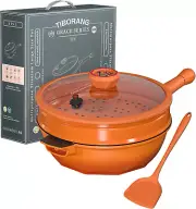 8 in 1 Multipurpose 11 Inch 5 Quart Heat Indicator Nonstick Deep Frying Pan with