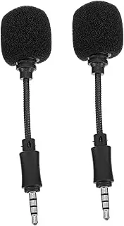 Yardwe 2Pcs Portable Noise Reduction Microphone for Laptop Phone Recording Omnidirectional Mic for Live Streaming Conference Performance Compact Design for