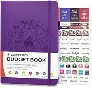 Clever Fox Budget Book - Financial Planner Organizer & Expense Tracker Notebook. Money Planner Account Book for Household Monthly Budgeting and Personal Finance. Compact Size (5.3" x 7.7") - Purple