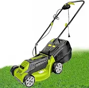 1600W Electric Lawn Mower, 32cm Cutting Width, 30L Grass Box, 3 Adjustable Cutting Heights (25-65mm), Foldable Design for Easy Storage - Ideal for Garden, Yard & Farm