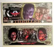 RARE: Michael Jackson (Thriller) $13 Novelty Note, Music. Buy 5 Get one FREE