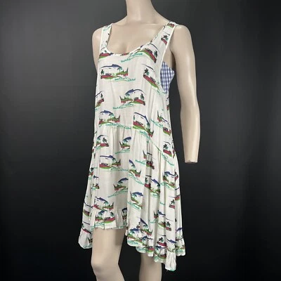 Boom Shankar Size 10 Simba Dress Women's Sleeveless Printed Summer Dress