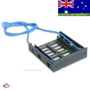 Desktop Computer 3.5" / 2.5" inch Device to 5.25" Bay Bracket w/ Front USB 3.0