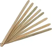 VALICLUD 8pcs Bamboo Fan Handle Crafts Fan Grip Handles Hand Craft Material Fan Grip Handles Bamboo Fan Stick Fan Grip Handle Craft Kit Craft Sticks Style Fan Grip Handle Beige