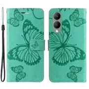 KT Imprinting Flower Series-2 For vivo Y17s 4G Leather Case Wallet Cover Butterfly Pattern