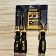 Dewalt Wood Chisel 3 Side Strike Serrated Cutting Edge Set Demolition Scraping