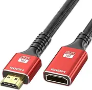 tunghey 8K HDMI Male to Female Cable, HDMI Extension Extender Adapter for TV, 4K120Hz 8K60Hz 2.1 Ultra High Speed 48Gbps, Compatible with Ro-ku/Fir-e TV Stick, PS5, UHD TV PC, Blu-ray (2m)