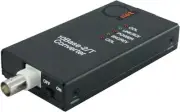 10BaseT RJ45 UTP to 10Base2 Thinnet Coax BNC Media Converter | Ethernet Black