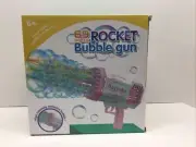 Bubble Bazooka Rocket Handheld Bubble Gun 69 Holes Blue And Yellow