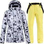 [Dsimilarl] Ski Suit Men's and Women's Suit Couple Models Winter Outdoor Veneer Double-Board Silver Ski Underwear Warmth and Thickening