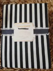 Pottery Barn Teen Emily & Meritt Pirate Stripe Full Sheet Set-Black White