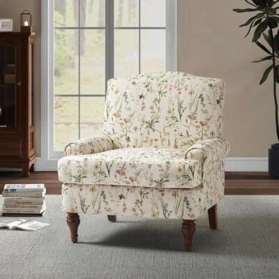 JAYDEN CREATION Armchair Floral Pattern Square Fabric Upholstery Material Spring
