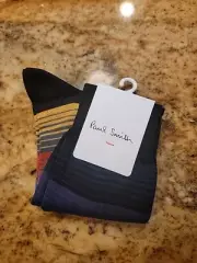 Paul Smith Men's Lenzo Stripe socks made in Italy brand new
