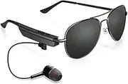 Music Glasses Blue Light Blocking Metal Frame, Built-in Invisible Speaker&Microphone for Call Video Conference Driving Reading, Audio Glasses with Bluetooth Connectivity