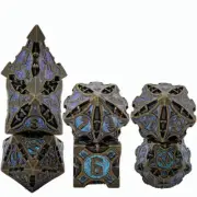 7pcs/set D&D Dice Set Metal Dice Dungeons & Dragons Game Accessories Popular A12