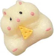 Soft Hamster Toys, Hamster Squeeze Toys, Stretchy Pinch Fidget, with Portable & Lightweight, Stress Relief Fun, 6.6x5x5cm, for Boys, Girls, Teens, Women, Men, Adults