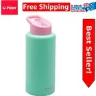 Light Pink/Mint Double Wall Insulated Water Bottle with Straw for Everyday Use
