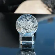 40MM Crystal Glass Bubble Ball Healing Sphere Photography Props With Stand Decor