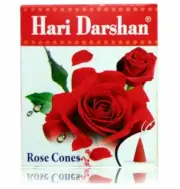 2 Haridarshan Dhoop Incense Cones pure Natural Rose Fragrance Meditation