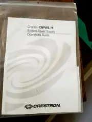 CRESTRON REMOTE CONTROL SYSTEMS CNPWS-75 CNPWSI-75 OPERATION GUIDE New !