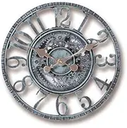Garden Clocks Outdoor Waterproof, Retro 3D Stereo Outdoor Clocks for The Garden Wall Mounted Creative Living Room Office Wall Outside Clock Resin Hollow Round 12 Inches for Outdoor