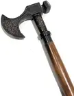 Walking Stick Viking Wooden Cane for Handmade Stylish Handle Axe Style Gift