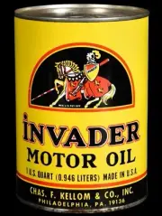 Kellom & Co. Invader Motor Oil NEW METAL SIGN: 9x12" Free Shipping