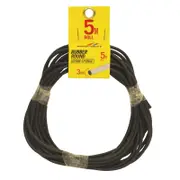 Moroday 3mm x 5m Black Round Rubber