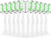 Osctor Fit for Sonicare Replacement Heads, Toothbrush Replacement Brush Heads Compatible with Philips Sonicare, Click on Electric Toothbrush Heads 10 Pack, White