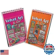 SandS Worldwide Velvet Art to Go! 2 Spiral Bound Coloring Books w/Perforated