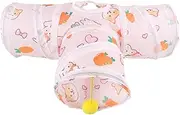 Hamster Tunnel - Pet Resting Pipe House,Folding Tunnel with Play Ball for Indoor Kittens Dwarf Rabbits Bunnies Guinea Pigs Chinchillas Exercise Activity Fun Toys