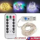 5M 10M 20M LED USB String Fairy Lights Remote Control Wire Party Home Deco Light