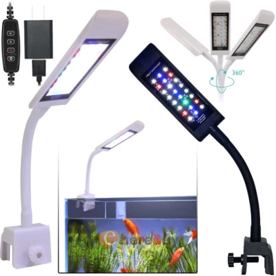 Lighting Aquarium LED Light, 10W 3 Modes, Adjustable Brightness Fish Tank Light