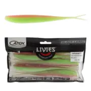 Catch Black Label Livies Jerkshad Soft Bait 7in Green/Red Reaper Qty 4