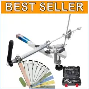 PRO Knife Sharpening Kit - 360° Flip Rotation with 10 Stone Set and Carrying Box