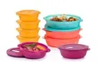 Brand New Tupperware Crystalwave 9 Piece Set Microwave Reheat and Eat