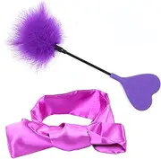 Sex Bondage Toy Whip Sm Sex Role Play Training For Couple Flriting Spanking For Bdsm Role Play Multi-Functional Feather With Silicone Racket 2Pcs