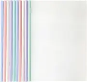 QISANKEE 10 Pack Clear Report Covers with Sliding Bars,A4,5 Colors,10mm Sliding Bar File Folder Binder,60 Sheet CapacityBack to School Supplies