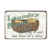Laundry Room Sorting It Out Tin Sign Man Cave Shed Bar Garage