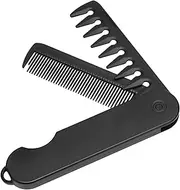 Foldable Beard Comb - 2 in 1 Mustache Combs, Tooth Grooming Tool, Wide Tooth Coomb | Men Groming Styling Hair Pocket Bearrd Accessories, Portable Multifunctional for Mustache and