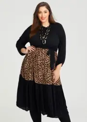 ts Taking Shape Dress Size 16 Natural Leopard style NWT